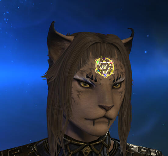 Custom forehead tattoo